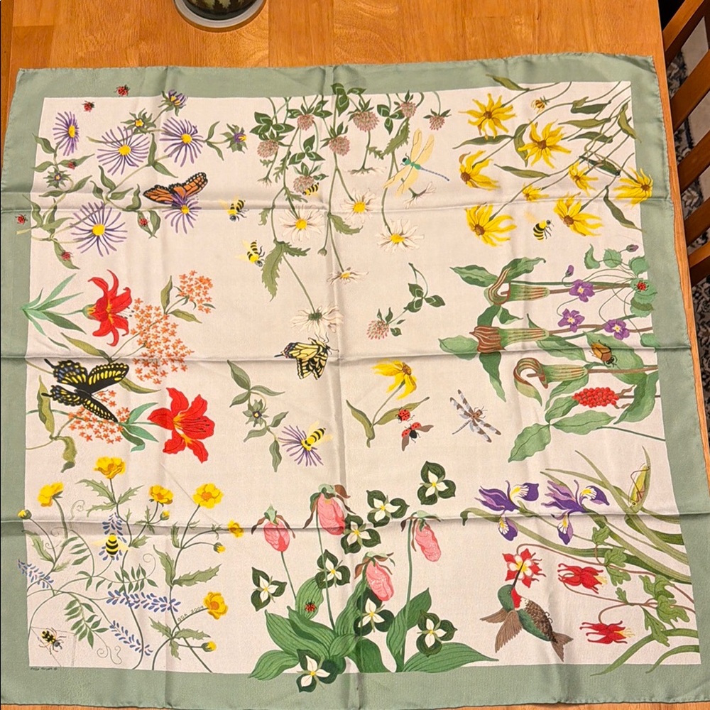 Gucci Garden Club of America Silk Scarf